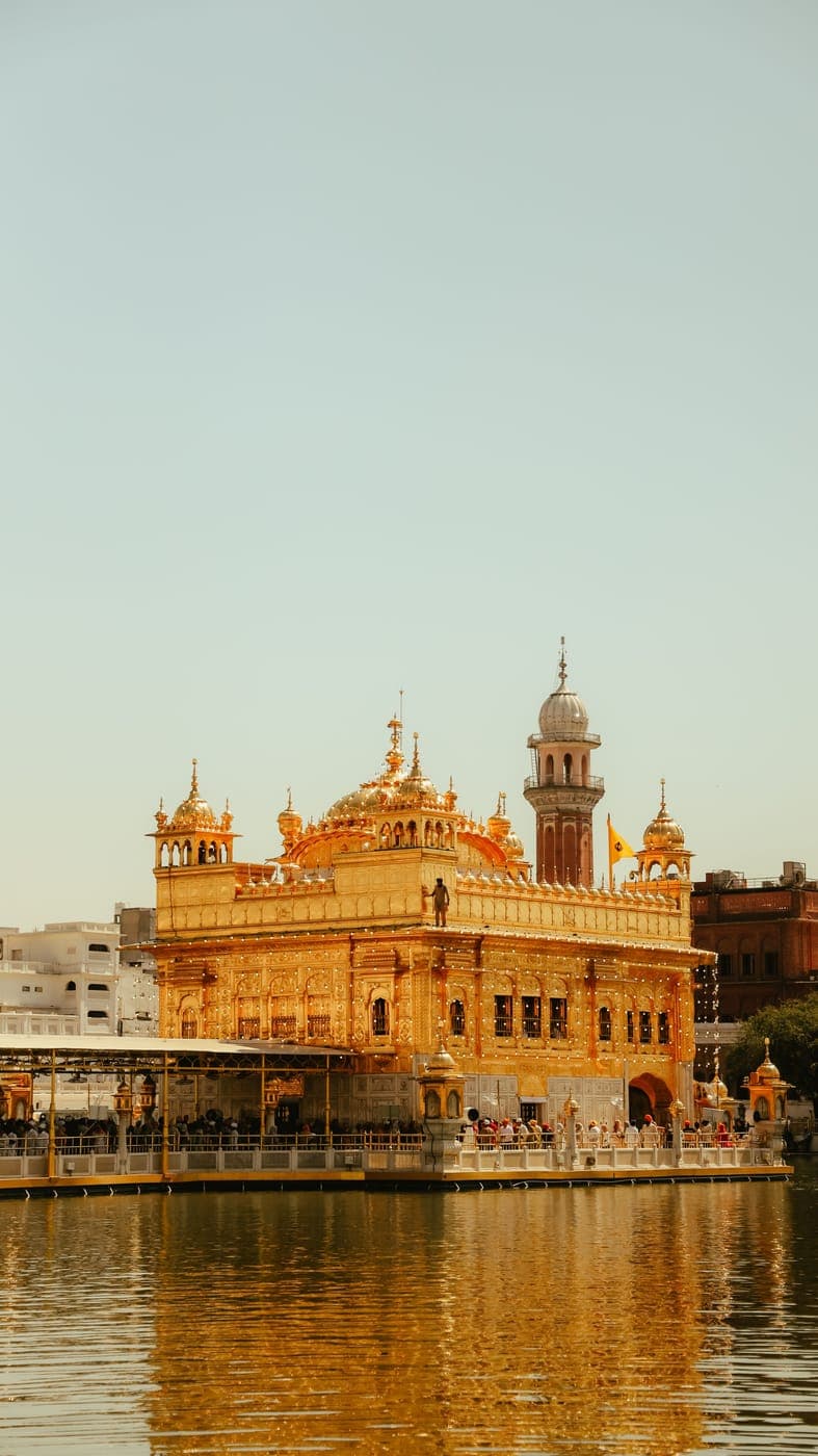 The Golden Temple in Amritsar at dusk